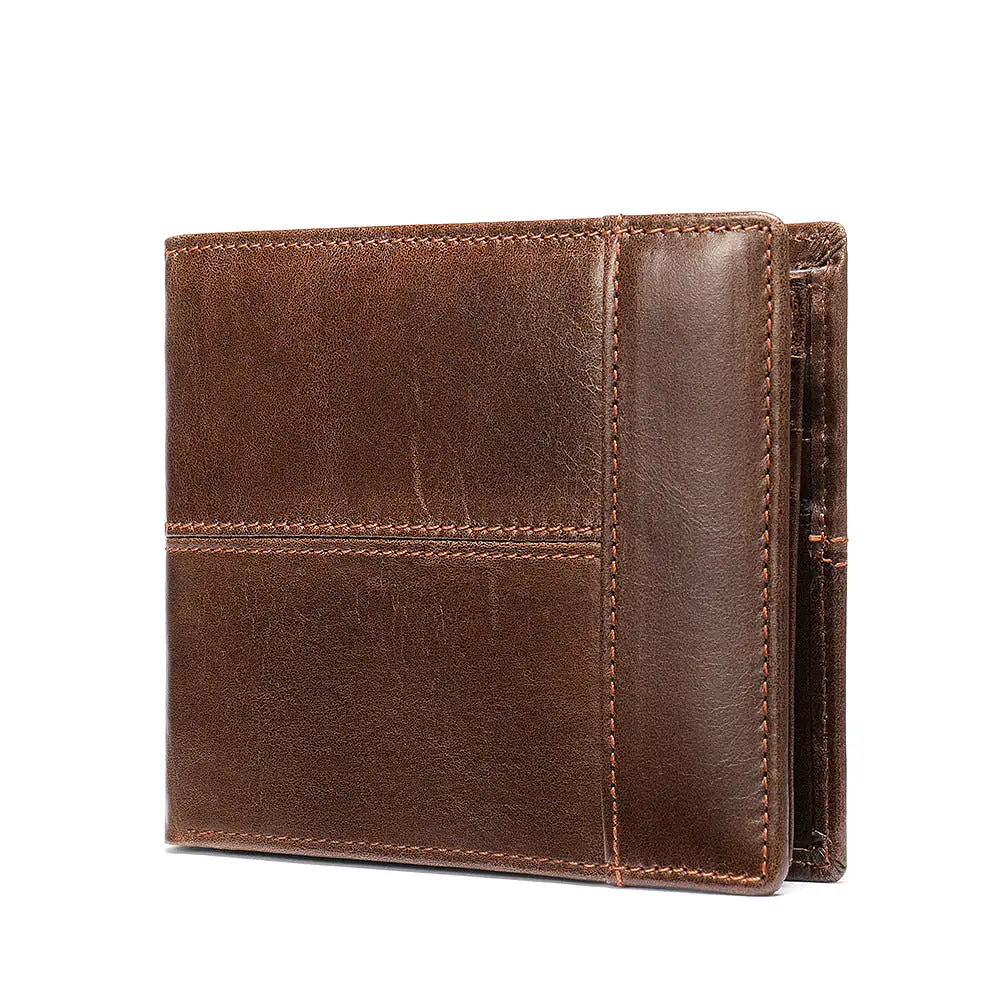 INSTOCK-Genuine leather multi-card slot men's wallet purse