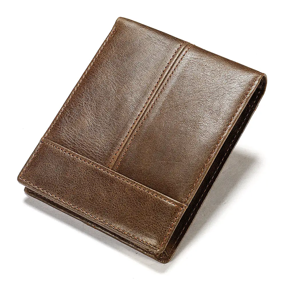 INSTOCK- Amazon Men's Genuine Leather Short Wallet First Layer