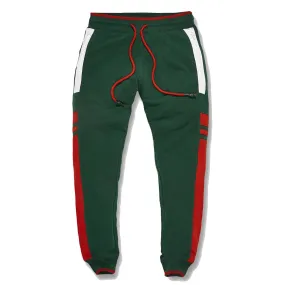 Italian Colorway Inspired Italian Fashion Green Red Stripe Snake and Bees Track Pants