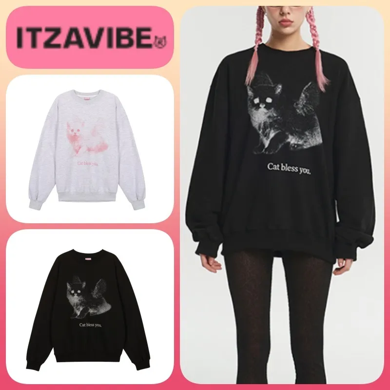 ITZAVIBE  |Unisex U-Neck Cotton Oversized Hoodies & Sweatshirts