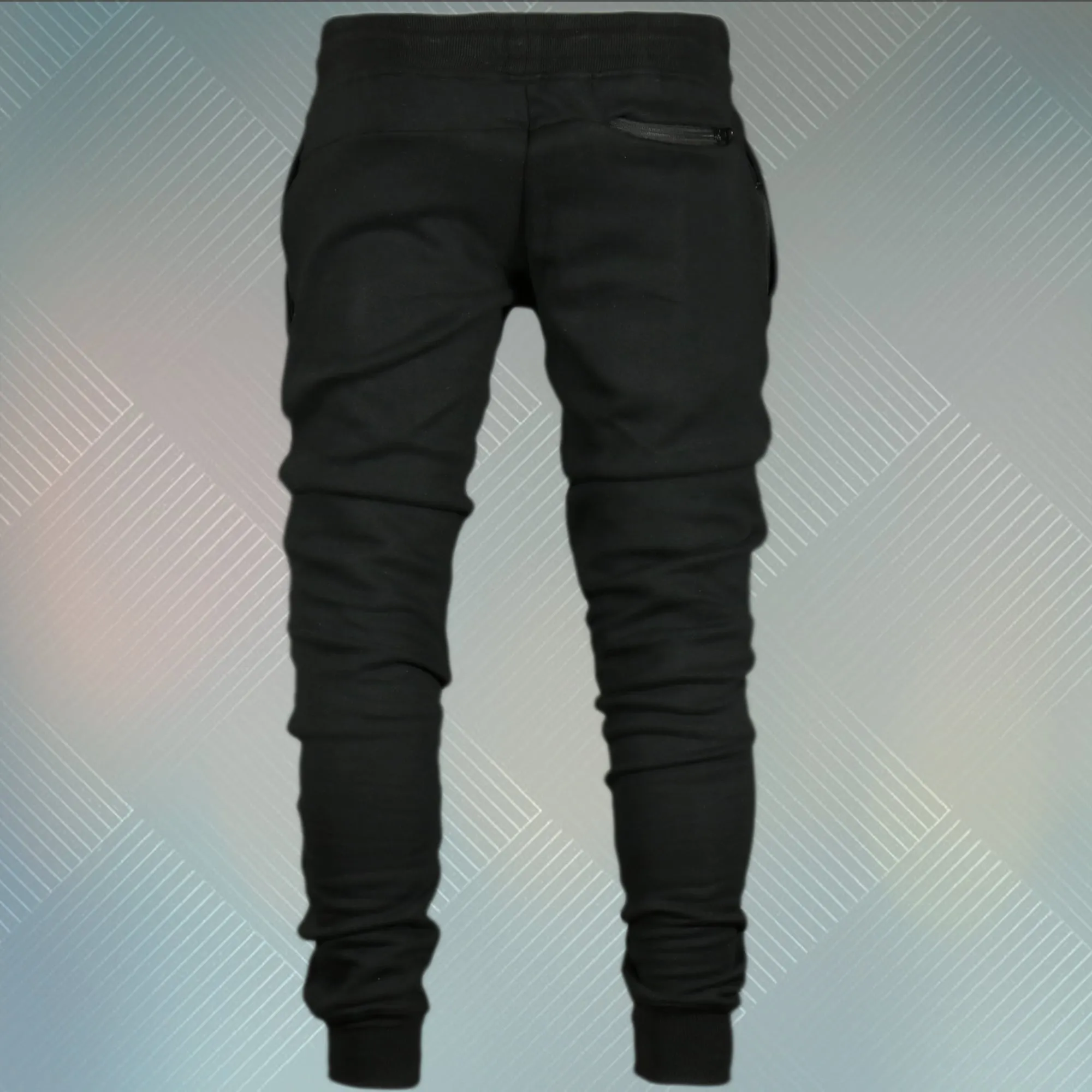 Jet Black Unbasic Fleece Stash Pocket Sunset Park Tapered Jogger Pants | Fleece Black Sweatpants