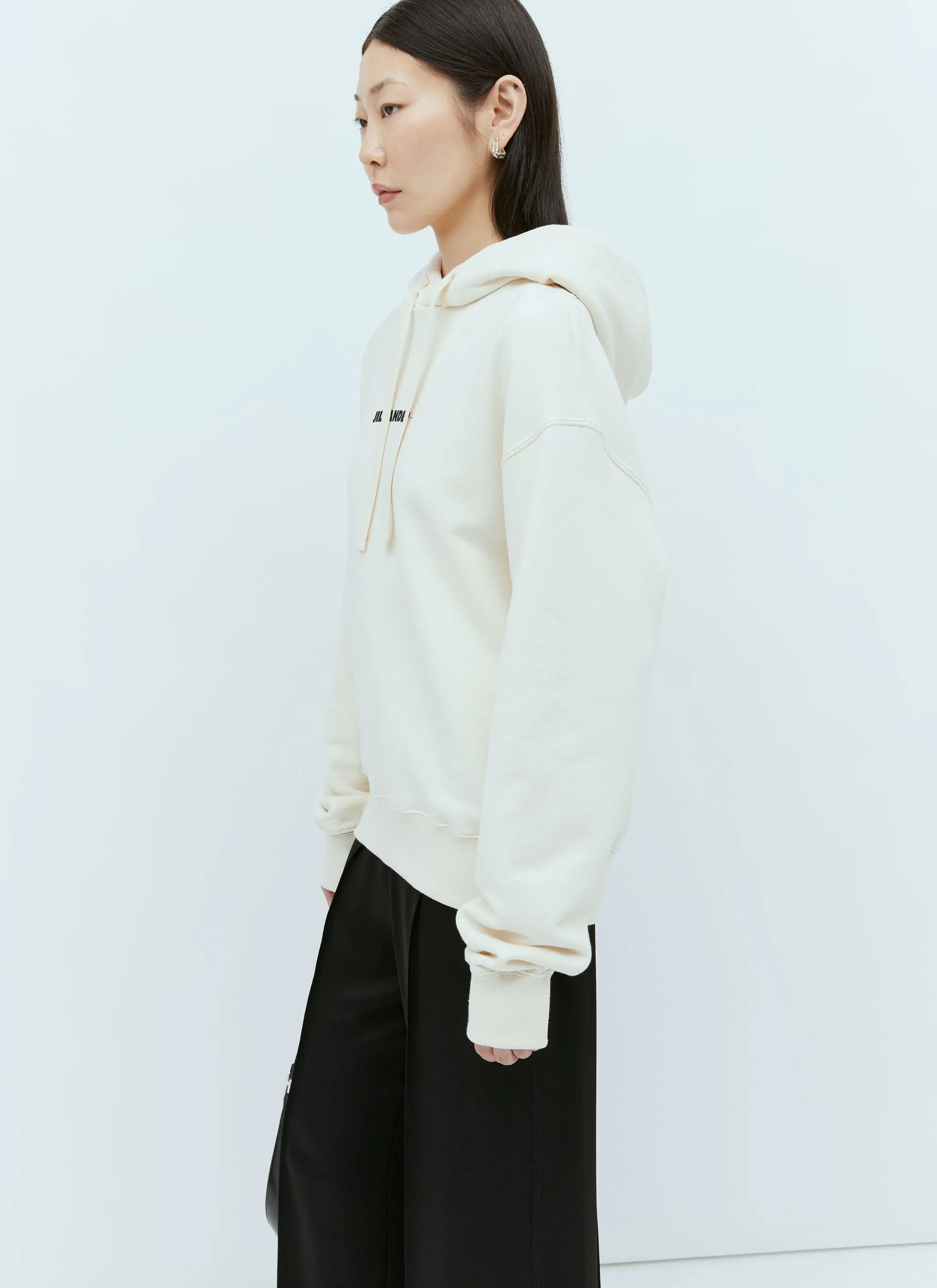 Jil Sander  |Long Sleeves Plain Logo Hoodies & Sweatshirts