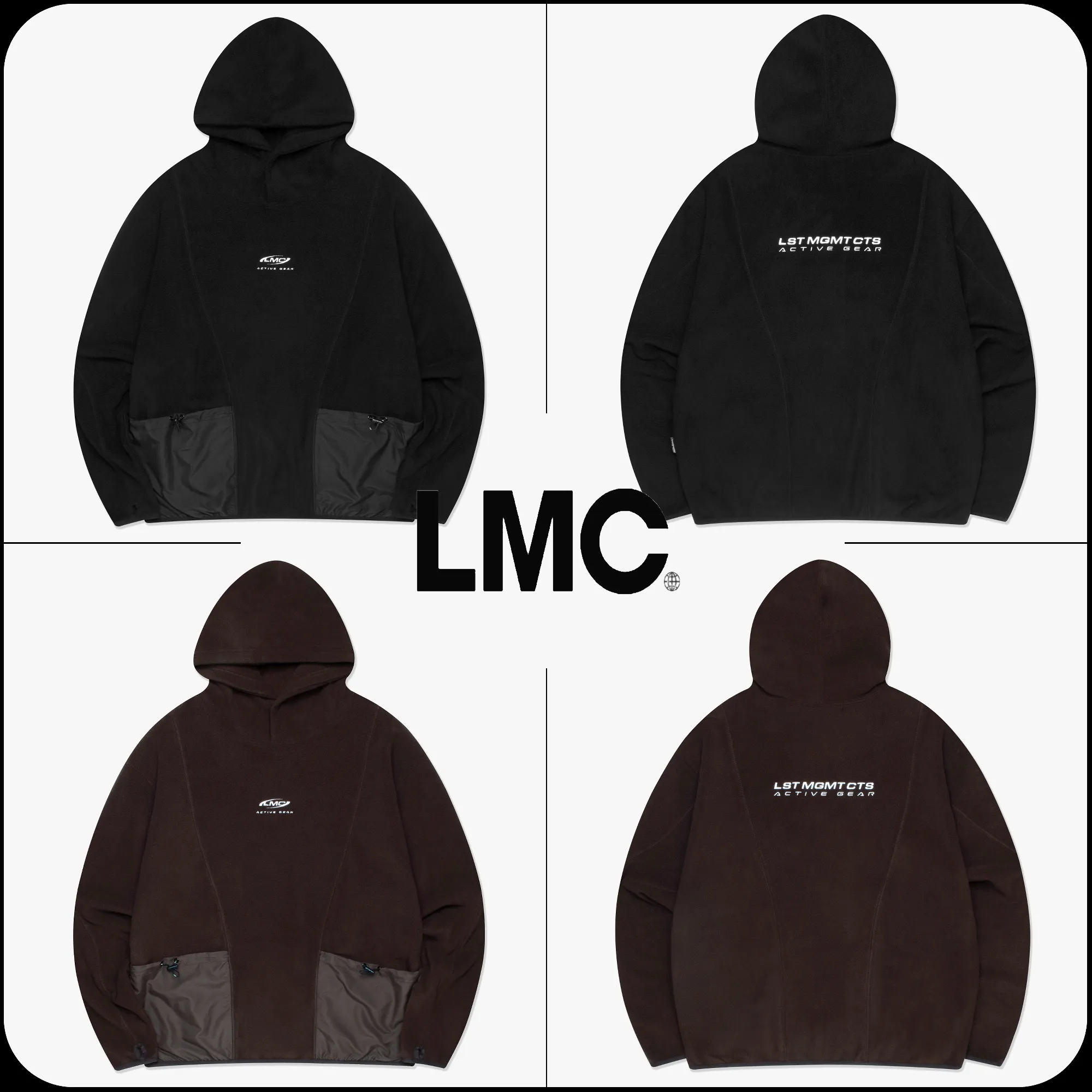 LMC  |[ LMC ]★ ACTIVE GEAR CURVED POLAR FLEECE HOODIE