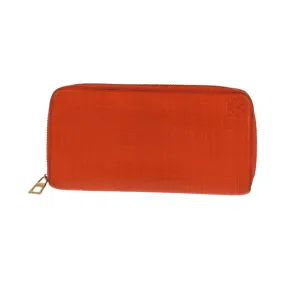 Loewe Orange Texture Leather Wallet Zip Around