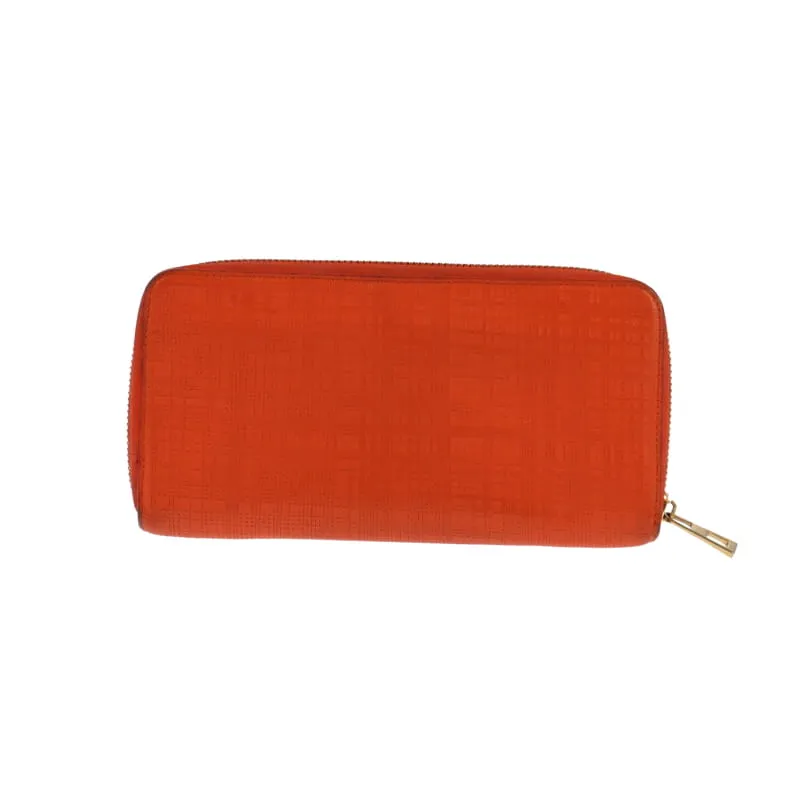 Loewe Orange Texture Leather Wallet Zip Around