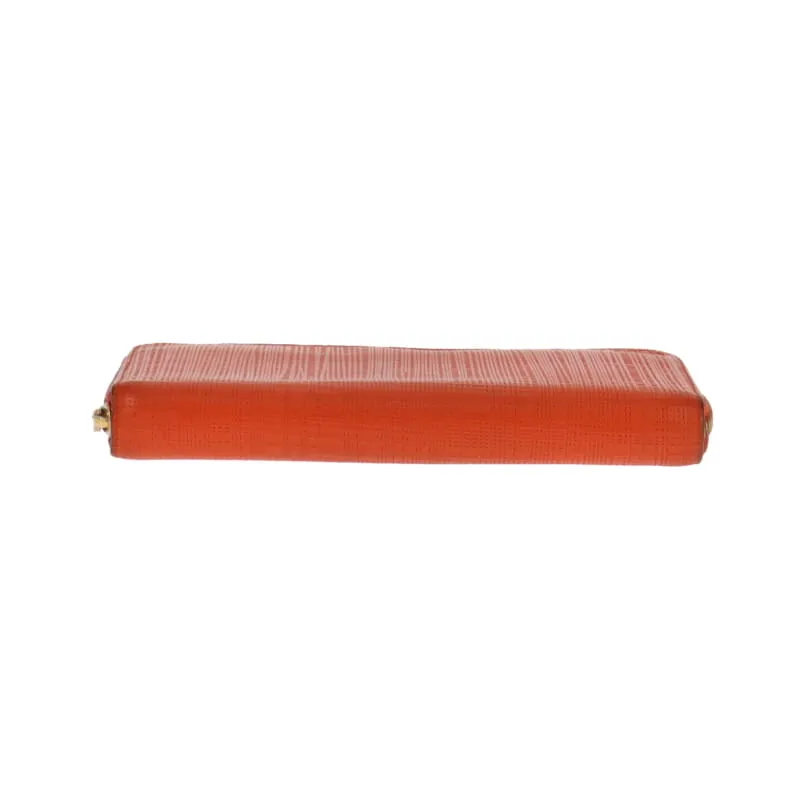 Loewe Orange Texture Leather Wallet Zip Around