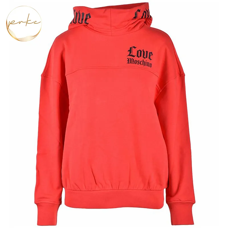 Love Moschino  |Long Sleeves Plain Cotton High-Neck Logo