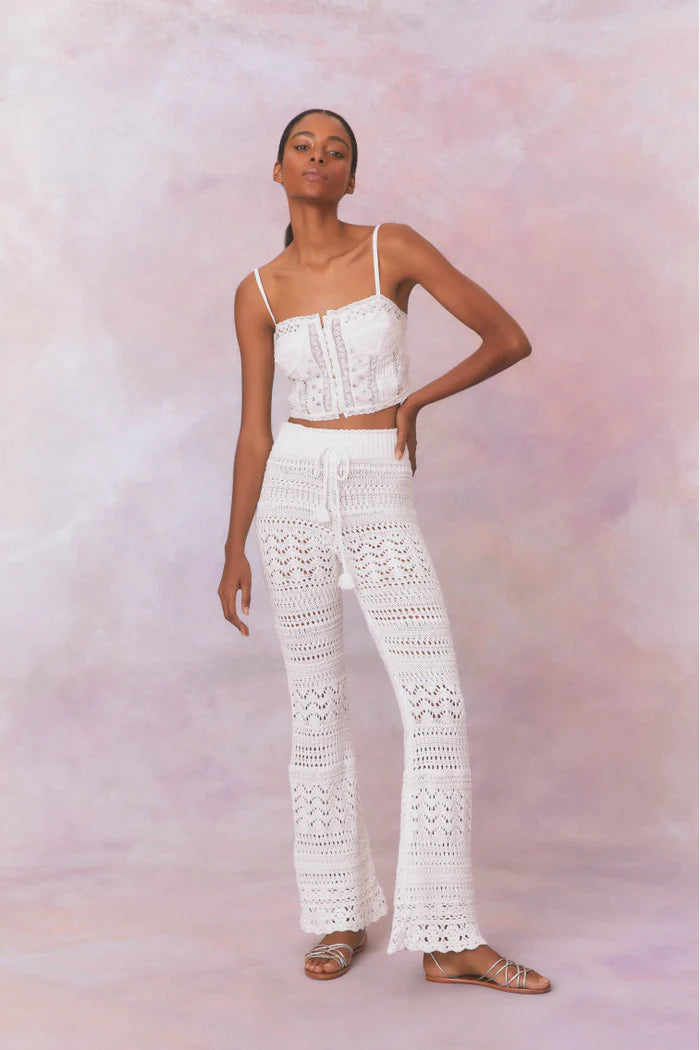 LoveShackFancy Fosta Crochet Pants