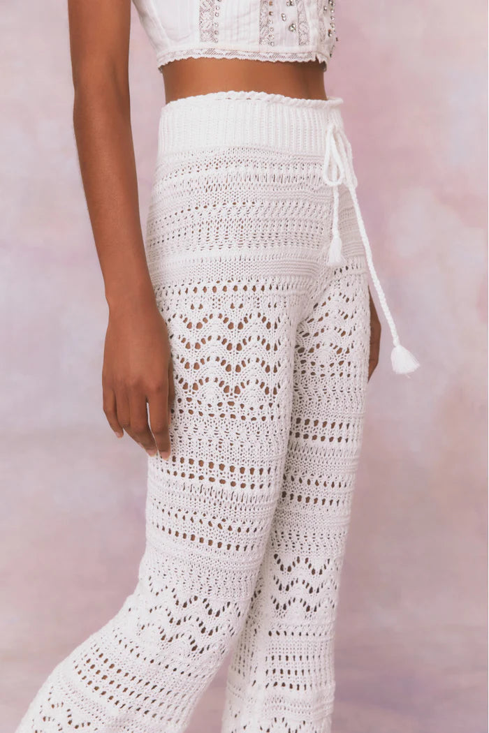 LoveShackFancy Fosta Crochet Pants