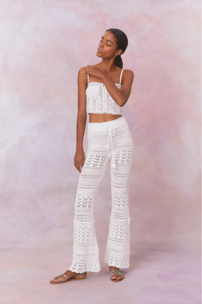 LoveShackFancy Fosta Crochet Pants