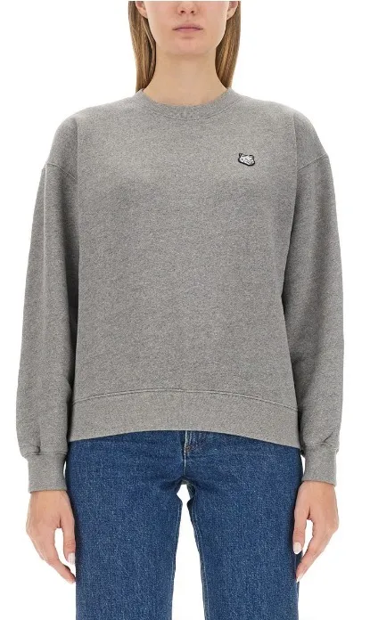 MAISON KITSUNE  |Crew Neck Long Sleeves Plain Cotton Logo