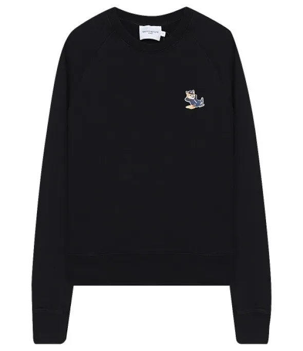 MAISON KITSUNE  |Long Sleeves Plain Cotton Logo Hoodies & Sweatshirts