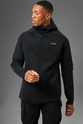 Man Active Precision Zip Through Hoodie