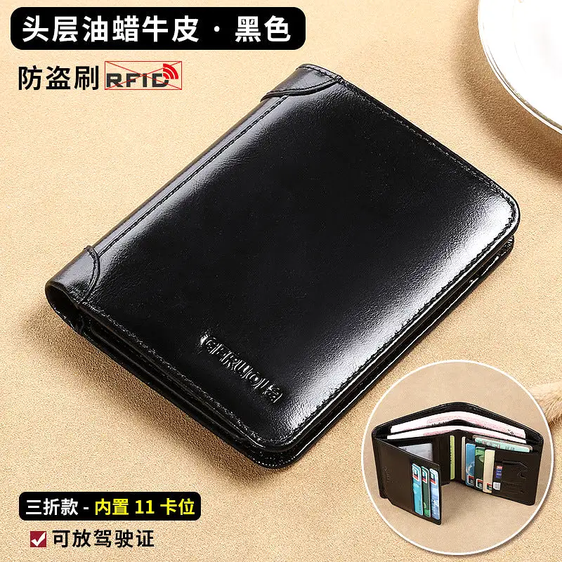 Men's genuine leather wallet