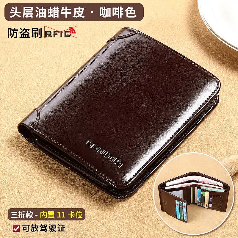 Men's genuine leather wallet