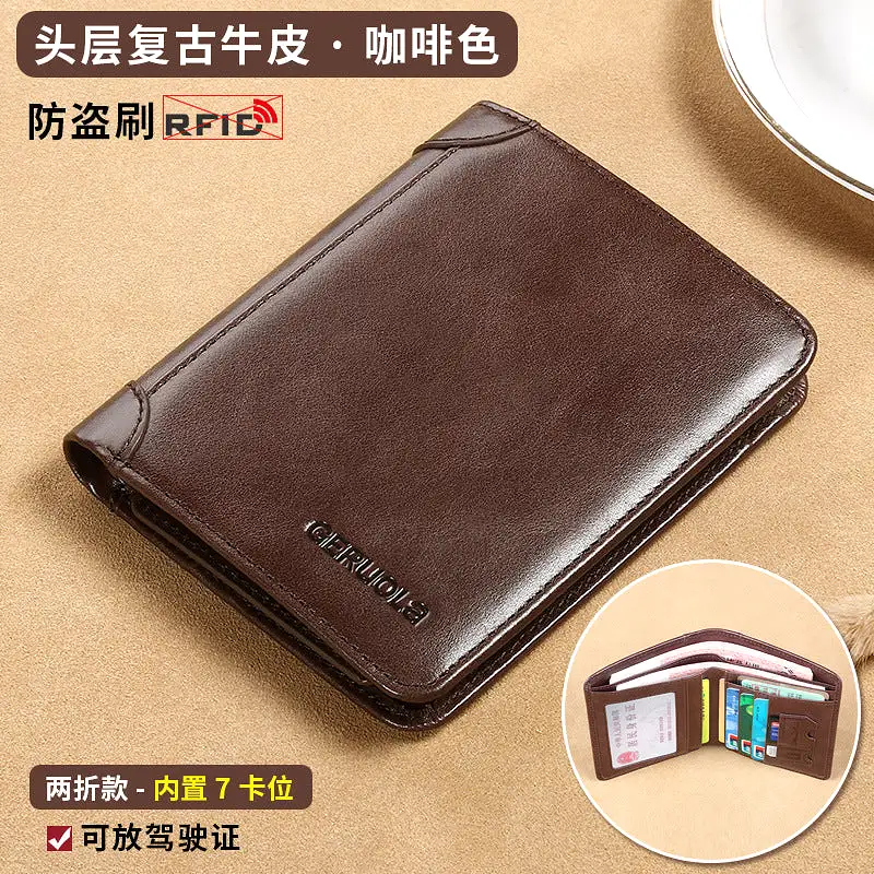 Men's genuine leather wallet