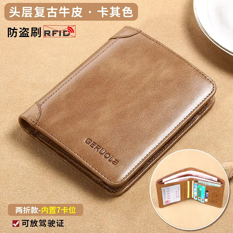 Men's genuine leather wallet