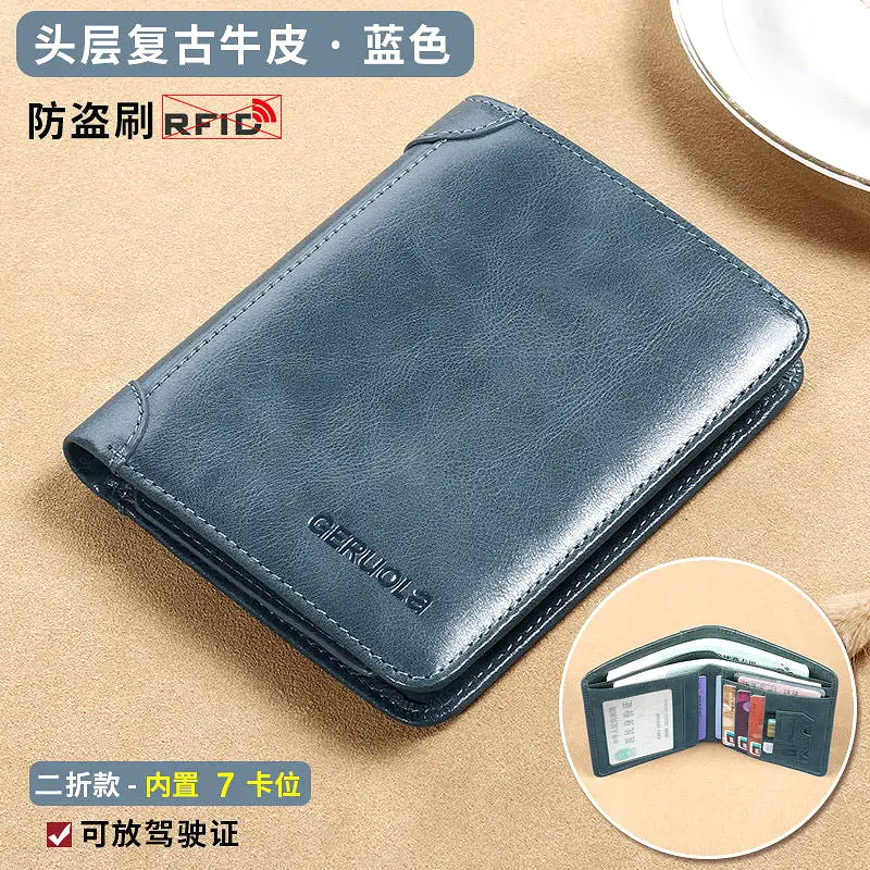 Men's genuine leather wallet