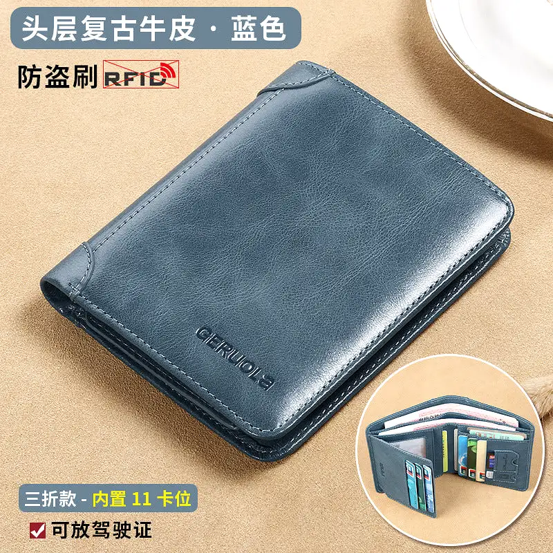 Men's genuine leather wallet