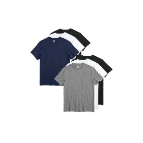 Men's Pima Cotton Crew Neck T-Shirt 6-Pack