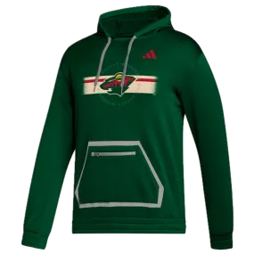 Minnesota Wild adidas Green Jersey Stripe Hoodie