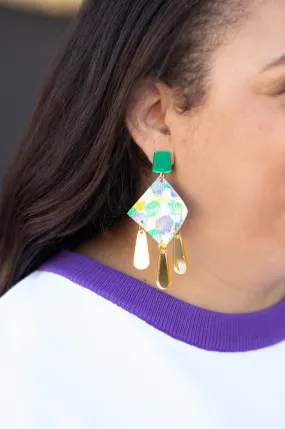 Mirrored Mardi Leather Earrings by Annie Claire Designs