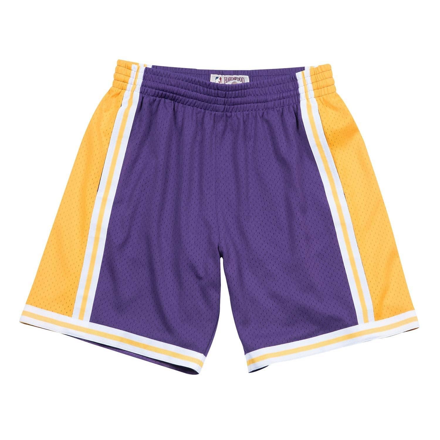 M&N NBA Swingman Shorts Los Angeles Lakers Road 1984-85