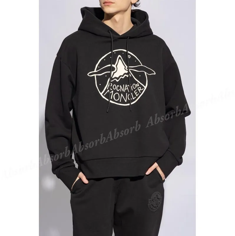 MONCLER  |Street Style Long Sleeves Plain Cotton Logo Hoodies