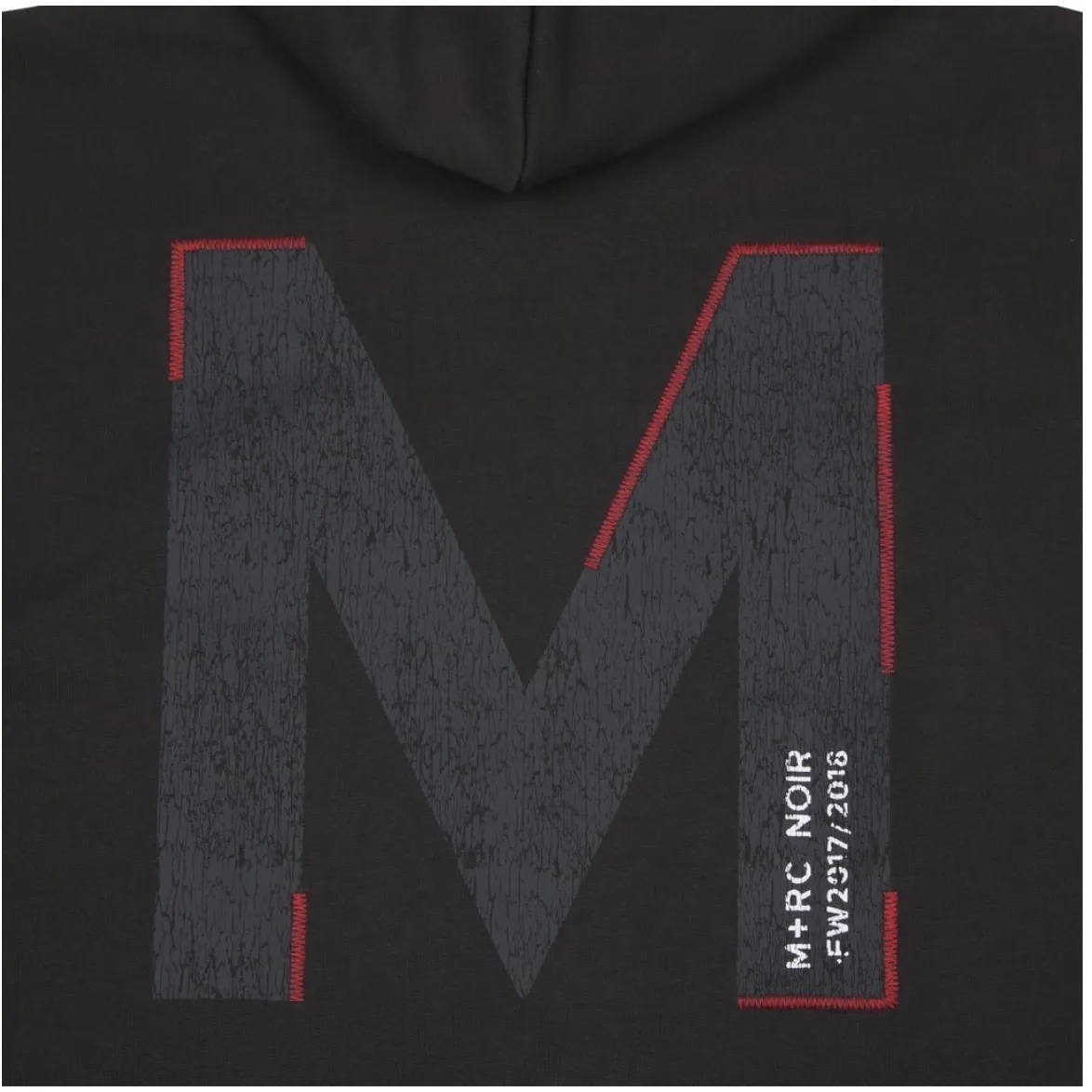 MRC NOIR  |Unisex Street Style Plain Cotton Oversized Logo Hoodies