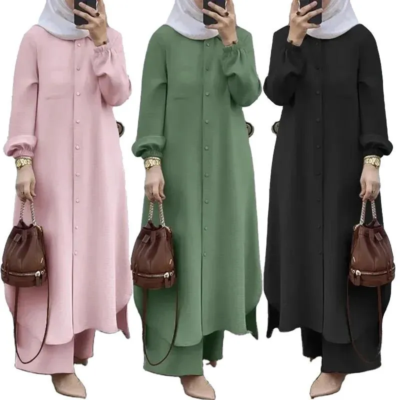 New Designs 2 Pieces Set Women Islamic Dress 0023340