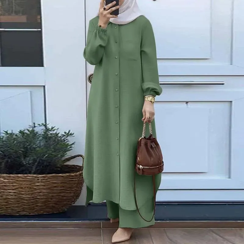 New Designs 2 Pieces Set Women Islamic Dress 0023340