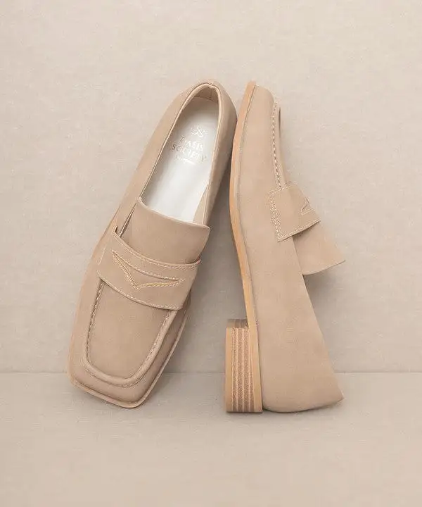 OASIS SOCIETY June - Square Toe Penny Loafers