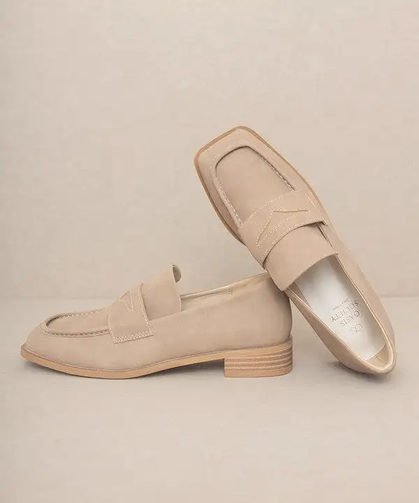 OASIS SOCIETY June - Square Toe Penny Loafers