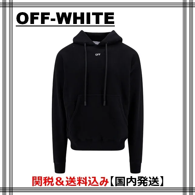 Off-White  |Unisex Street Style Long Sleeves Plain Logo Hoodies