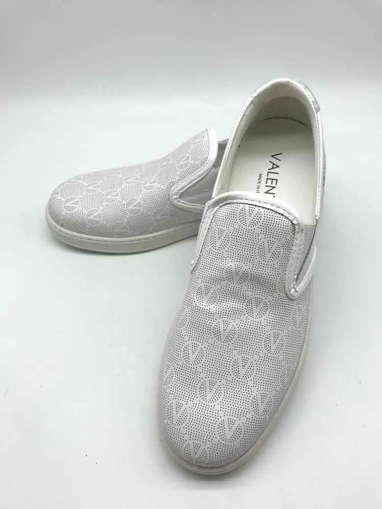 Pre-Owned Valentino By Mario Valentino White Size 8 Slip On Flats