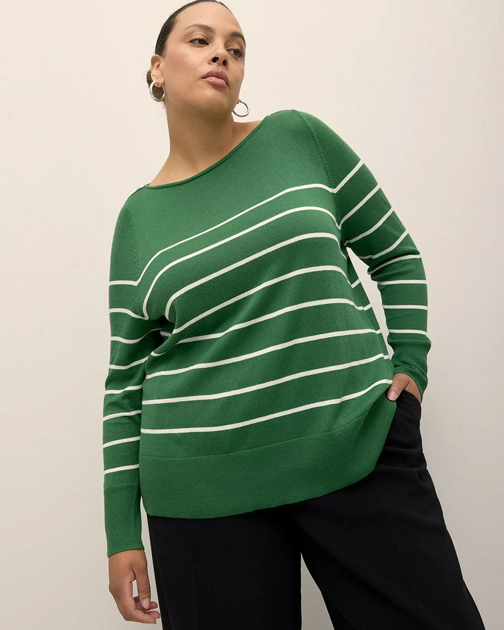 Responsible, Boat-Neck Cotton Sweater