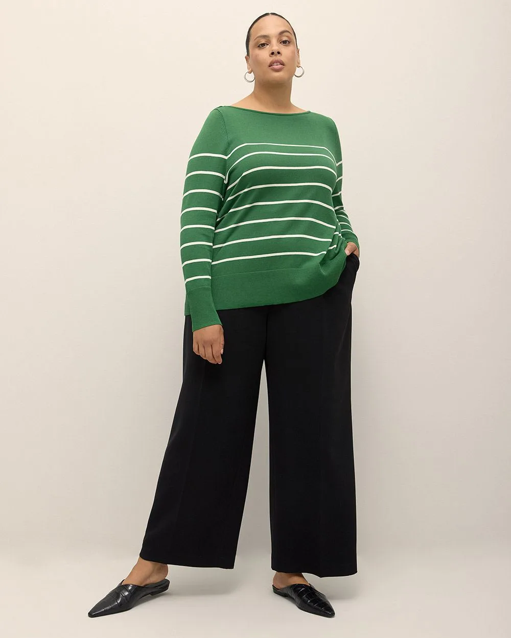 Responsible, Boat-Neck Cotton Sweater