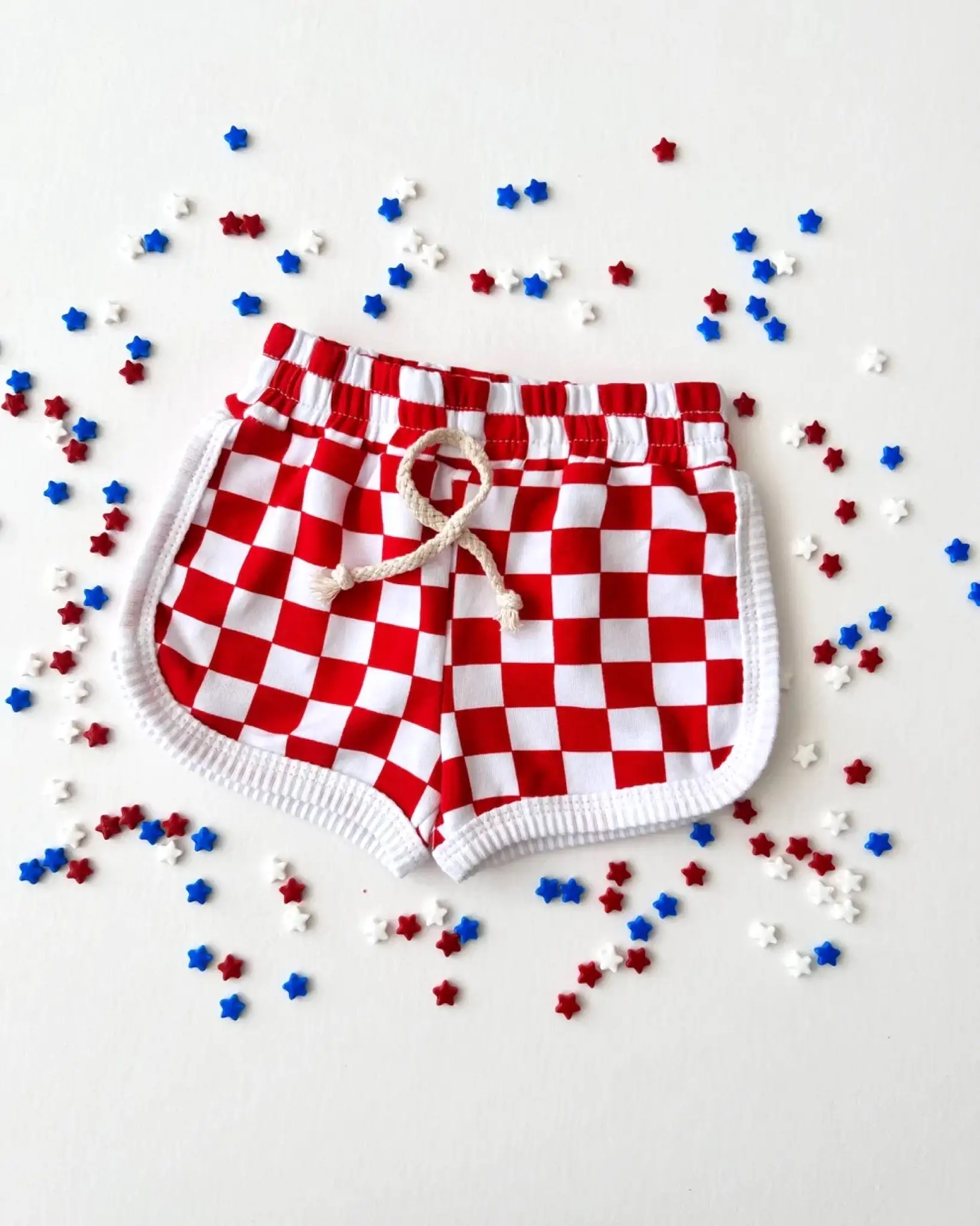 Retro Checkered Shorts | Red