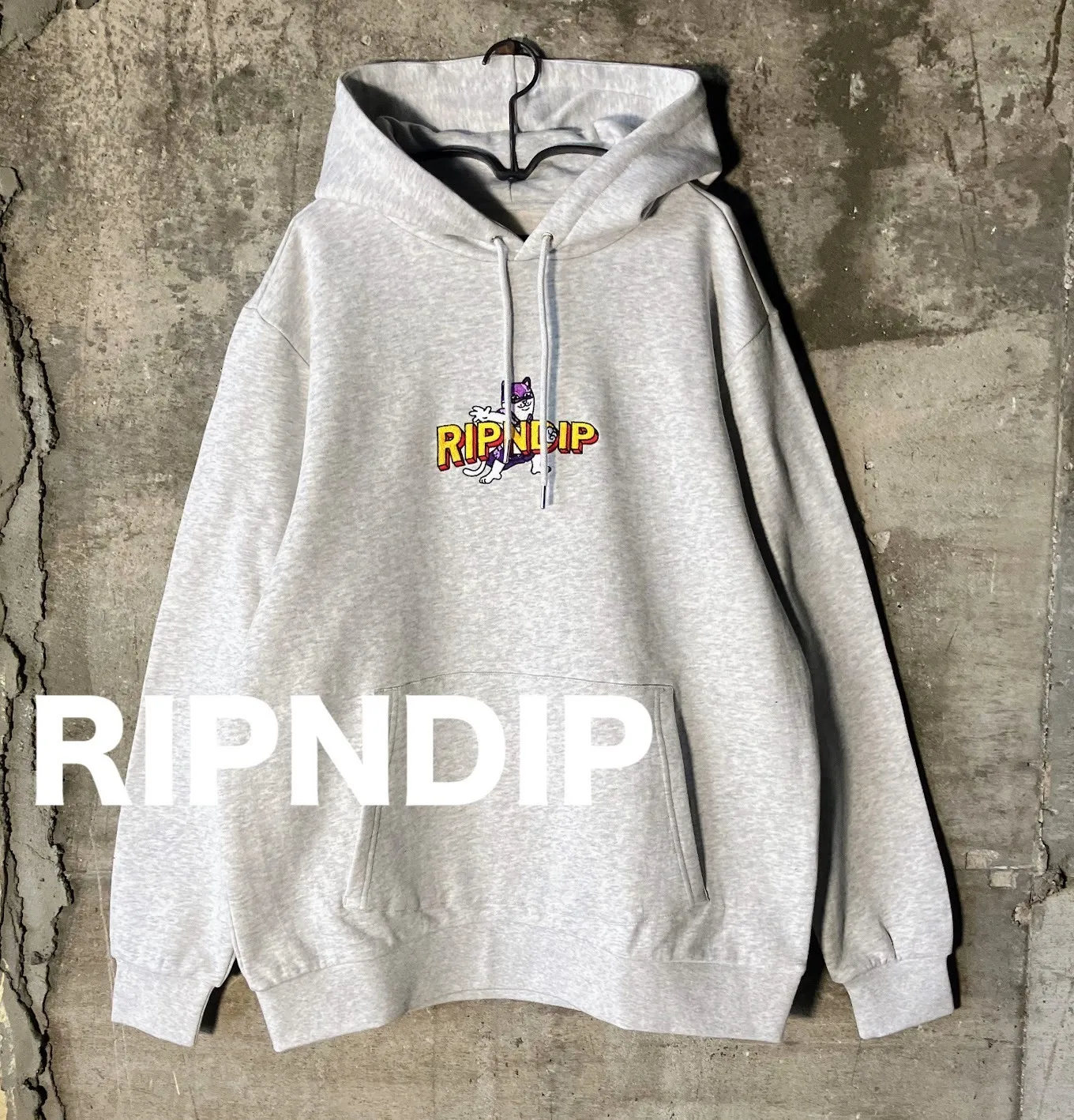 RIPNDIP  |Unisex Street Style Long Sleeves Logo Skater Style Hoodies