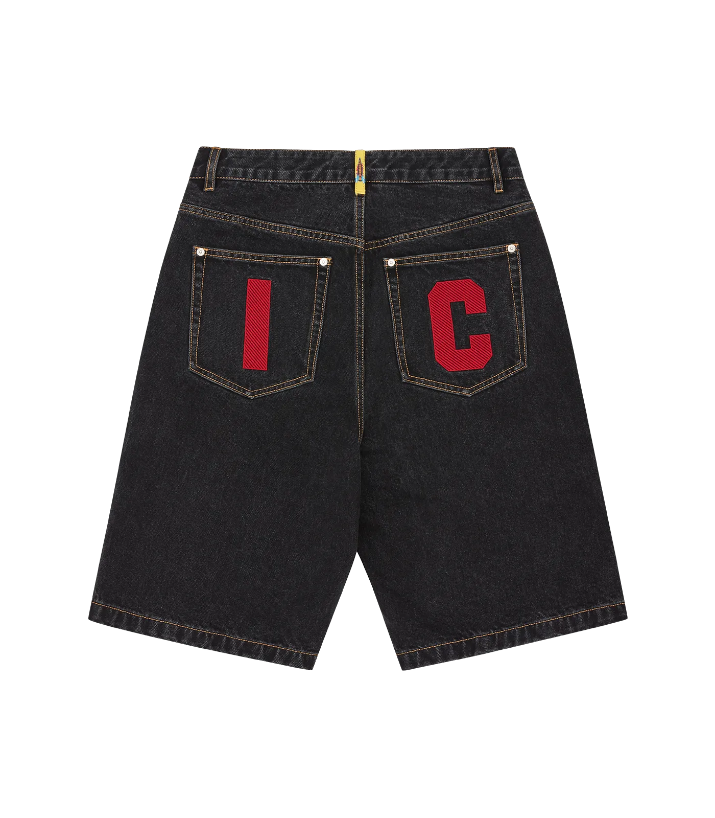 RUNNING DOG DENIM SHORTS - BLACK