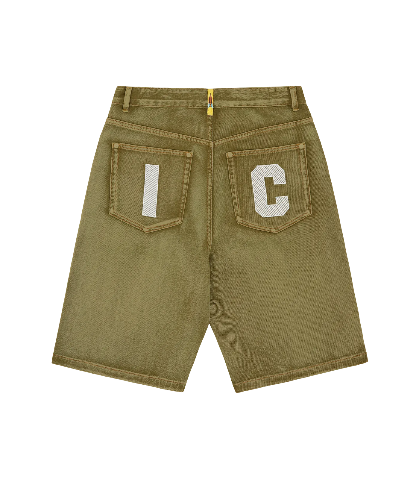 RUNNING DOG DENIM SHORTS - GREEN