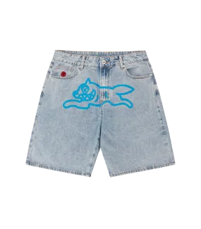 RUNNING DOG DENIM SHORTS - HEAVY WASH BLUE