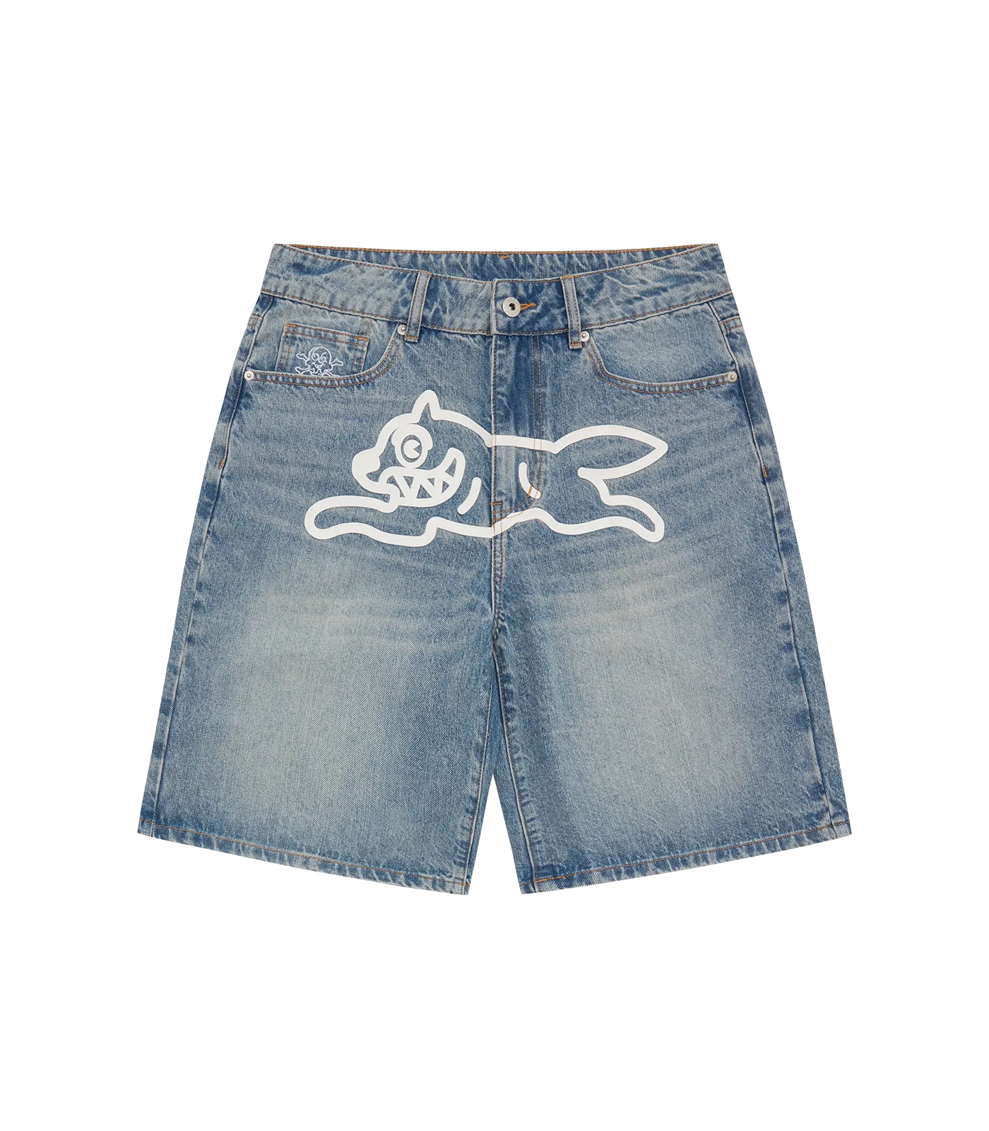 RUNNING DOG DENIM SHORTS - WASHED BLUE