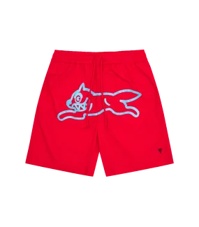 RUNNING DOG SWIM SHORTS - RED