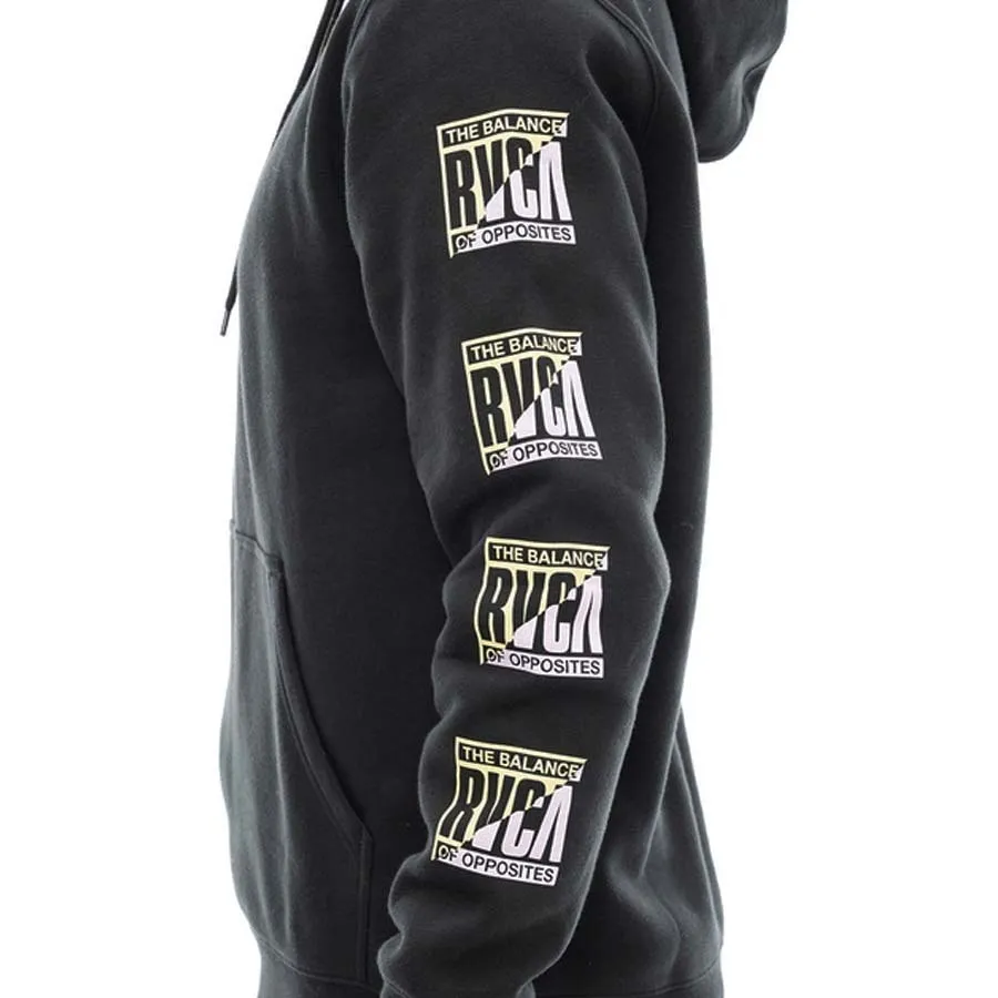 RVCA  |Unisex Street Style Bi-color Long Sleeves Logo Hoodies