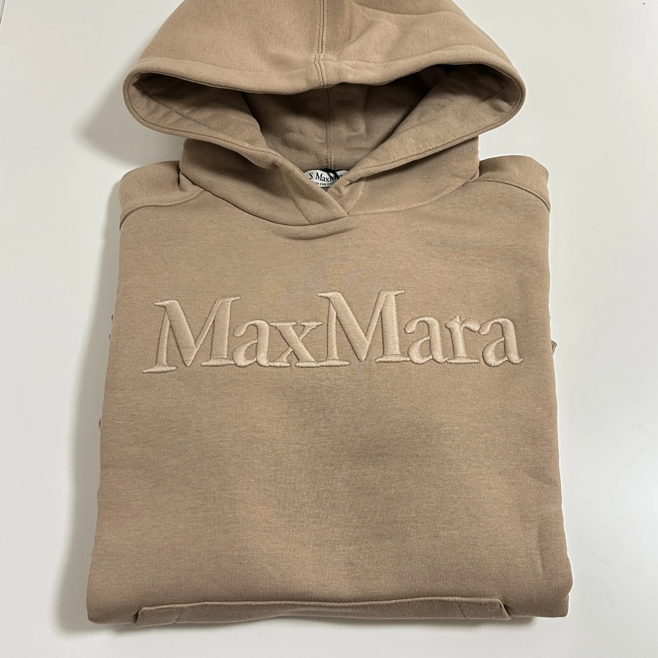 S Max Mara  |Long Sleeves Cotton Logo Hoodies & Sweatshirts