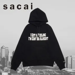 sacai  |Unisex Street Style Long Sleeves Plain Cotton Logo Designers