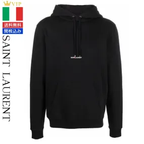 Saint Laurent  |Street Style Plain Cotton Logo Luxury Hoodies