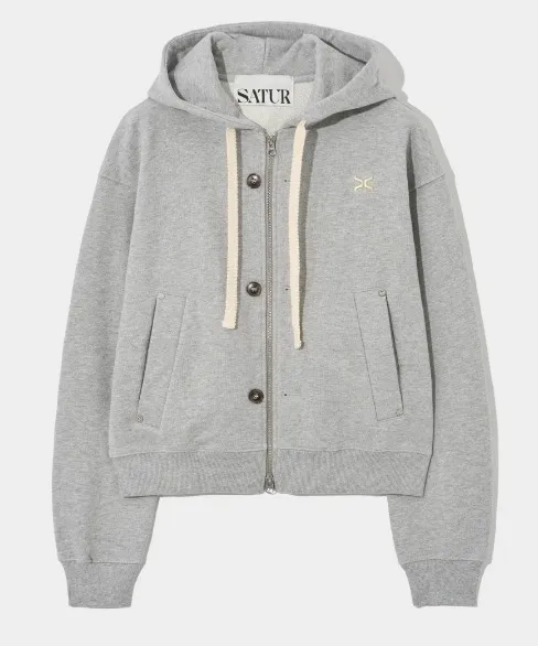 SATUR  |Street Style Cotton Logo Hoodies & Sweatshirts