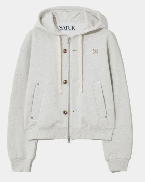 SATUR  |Street Style Cotton Logo Hoodies & Sweatshirts